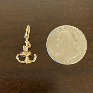 Vintage Solid 14k gold Anchor Charm pendant